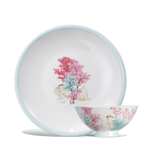 鸿运当头32头中餐具，瓷创设计文创产品