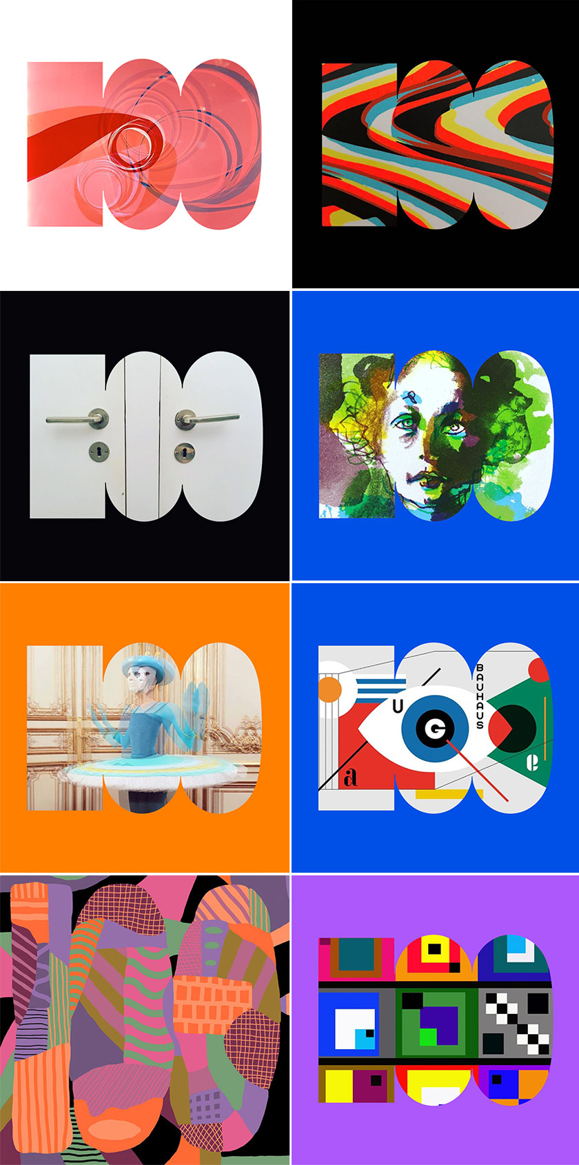 包豪斯建校100周年logo